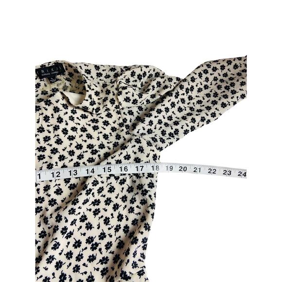 Francesca's Collections Black and White Floral Midi Dress - Picture 6 of 8